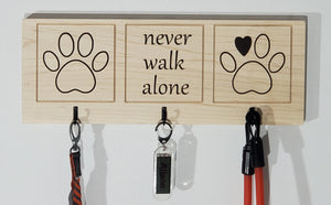 Dog leash hook rack