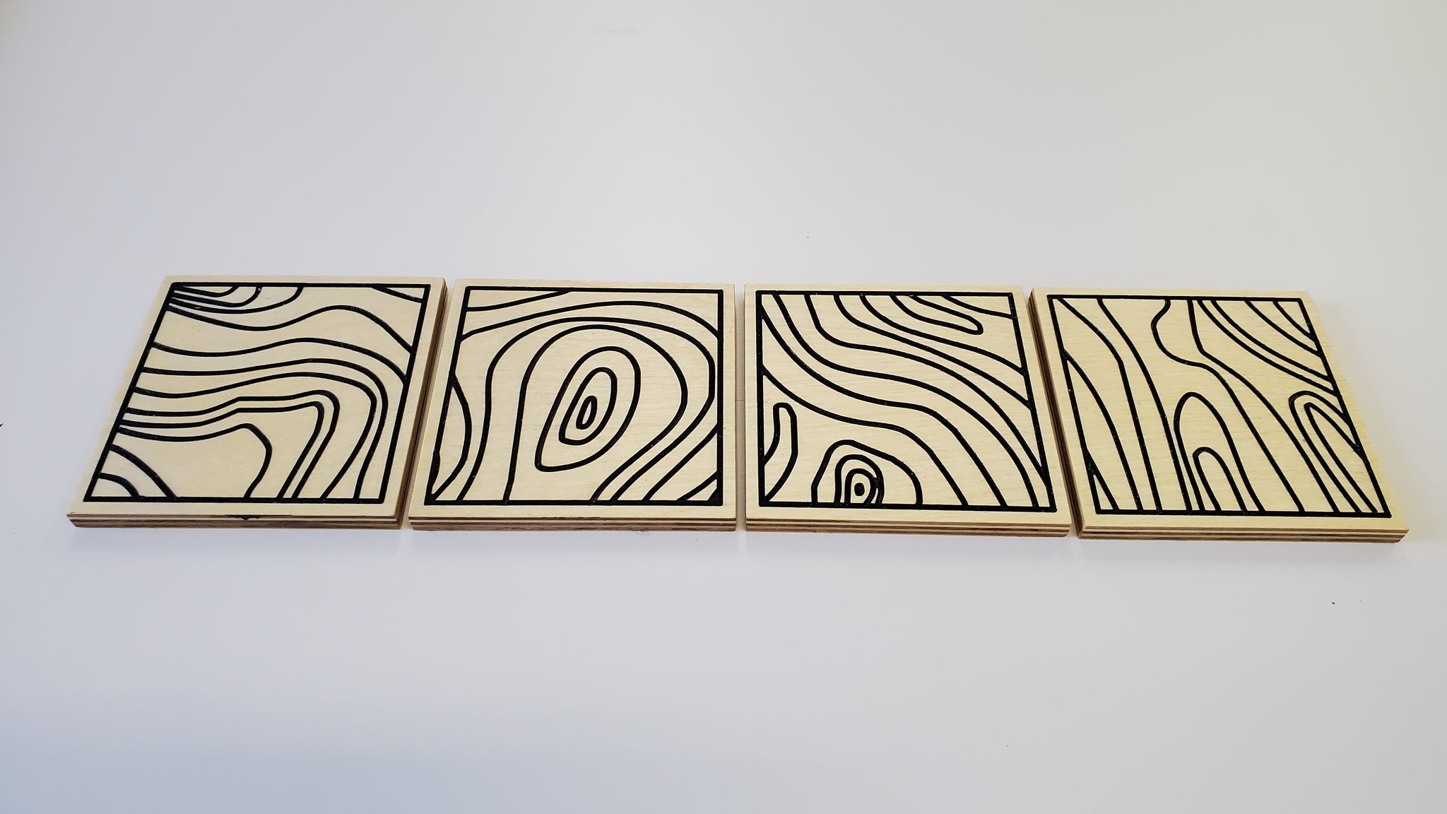 Topographic coasters