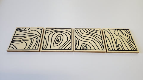 Topographic coasters