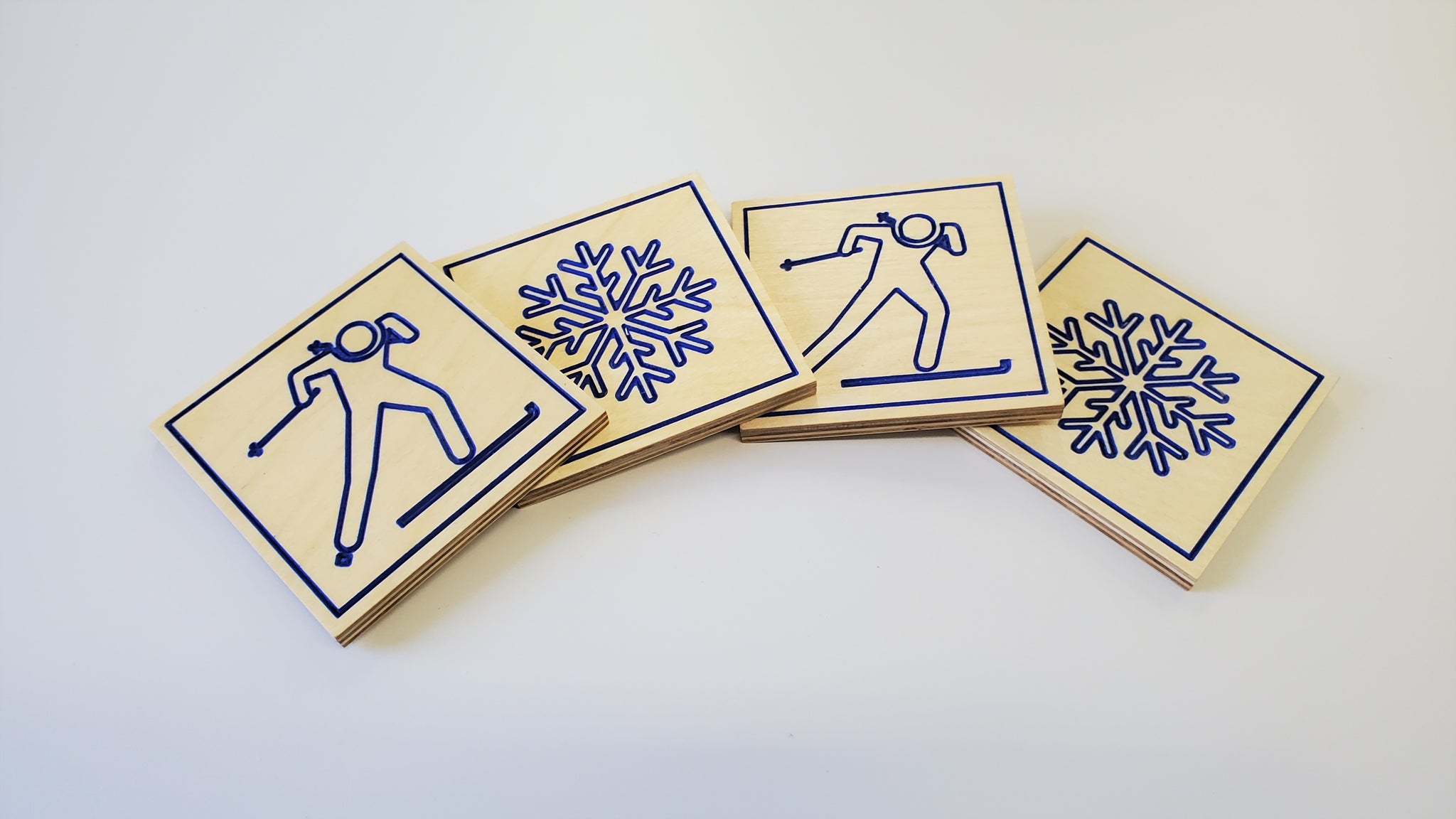 Ski skate coasters