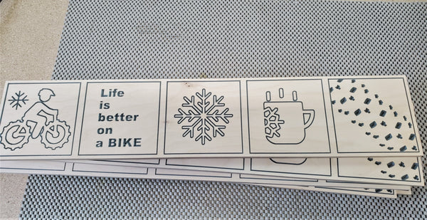 Fat bike winter icons