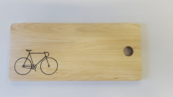 Bicycle maple cutting board