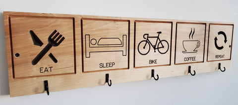 Bicycle logo hook rack / plaque décorative logos vélo et crochets