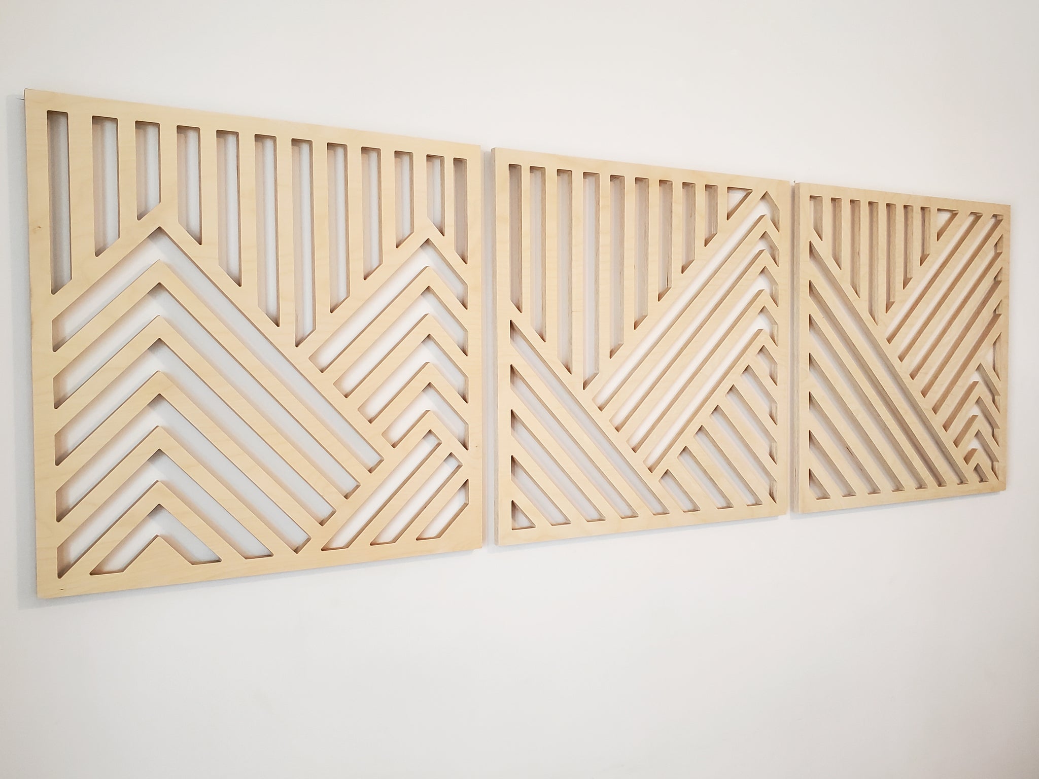 Wood wall art (set of 3)