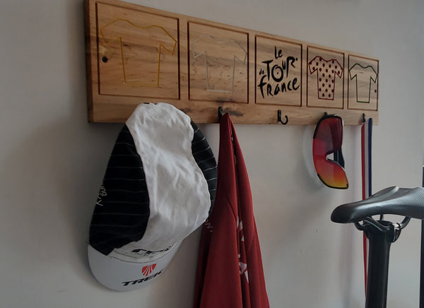 Tdf Bicycle logo hook rack / plaque décorative logos vélo et crochets